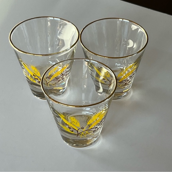 VTG 1950s Autumn Gold Homer Laughlin for Century Service set/3 glasses - Picture 5 of 12